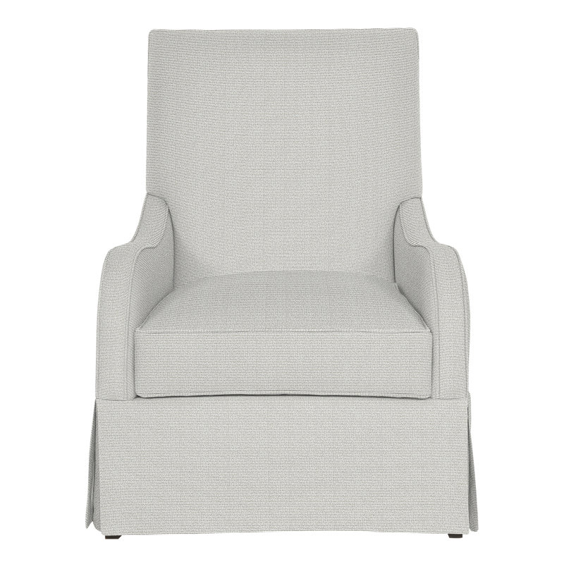 Zoe Swivel Slipcovered Armchair, Callaloo Cotton