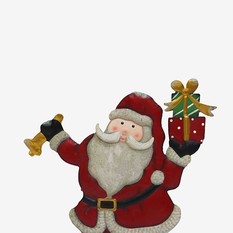 The Holiday Aisle® 7F7D2106354C4D3FAD02E8E3978C2AF4 Bell Ringing Santa Yard Art Stake, Multi