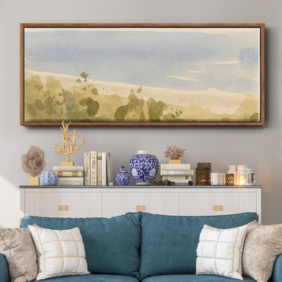 Brushy Coast I- Framed Canvas