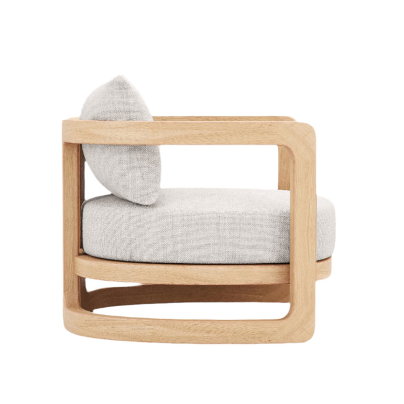 Muse Outdoor Teak Lounge Chair, Gray