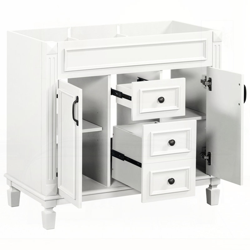 Meuble-lavabo 36 po sans lavabo supérieur, Blanc