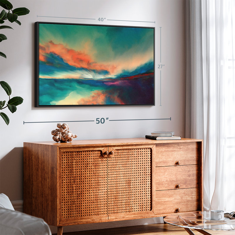 Abstract " Sunset Clouds Canvas Print ", 27" H x 40" W
