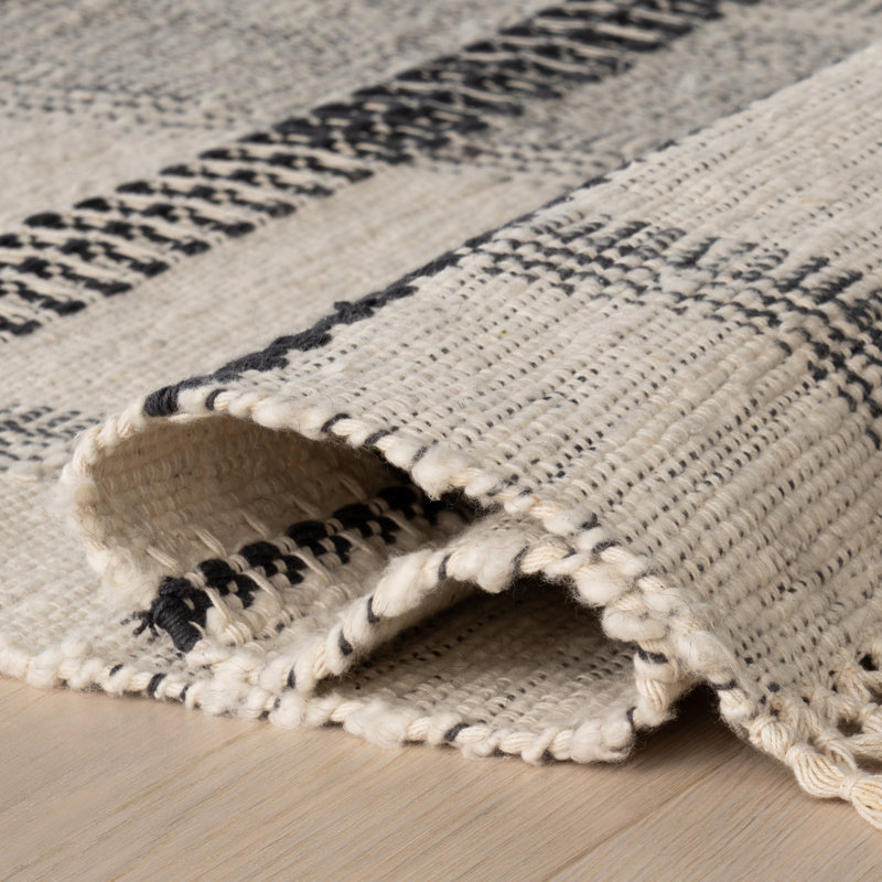 Zole Plaid Handmade Cotton Rug, Rectangle 6' x 9'