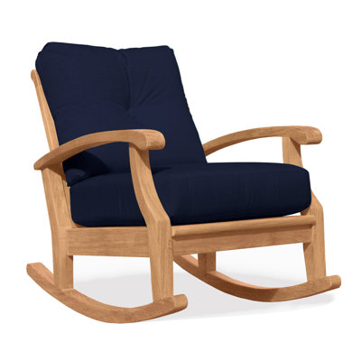 Chaise berçante d'extérieur en teck Cayman