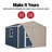 Charleston Wood Storage Shed, 10 ft. W x 12 ft. D, With Floor (Professional Installation Included)-101109852-101109851-113449490