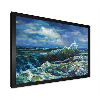 Creative Waves On Dark Sky - reproduction de cadre photo sur toile