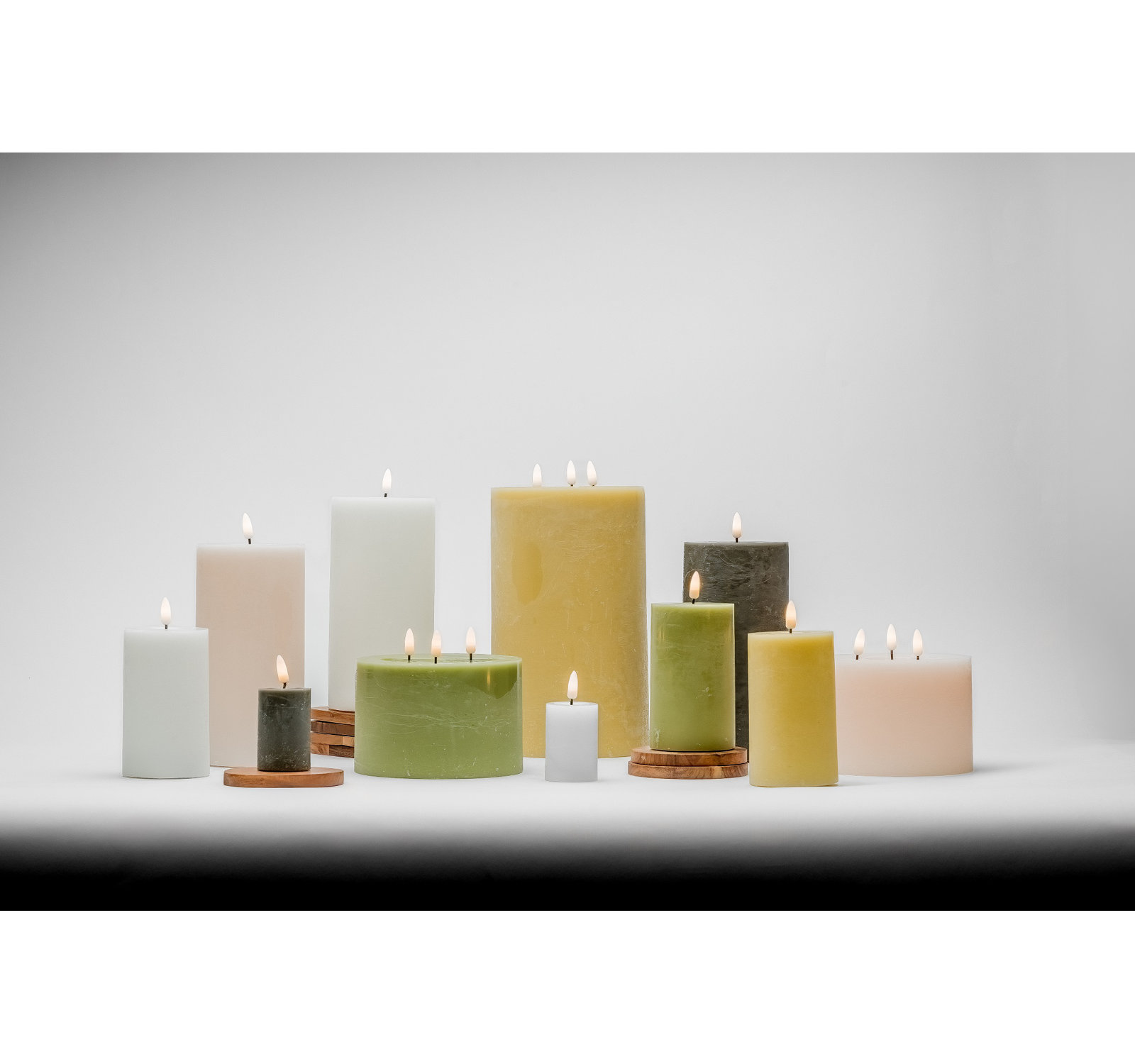 Flameless Pillar Candle, White