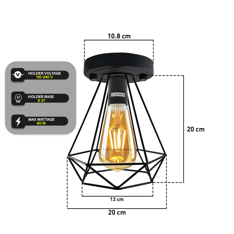 Baylie Semi Flush Mount, Yes
