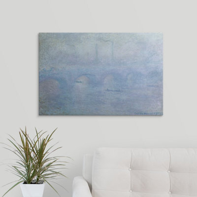 «Waterloo Bridge: Effect of the Mist, 1903» par Claude Monet, reproduction d'art