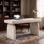 Bureau d'écriture avec tiroirs blanc
