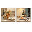 Ensemble de 2 reproductions d'art mural Beige Wine Essence Kitchen-102587693-102587694