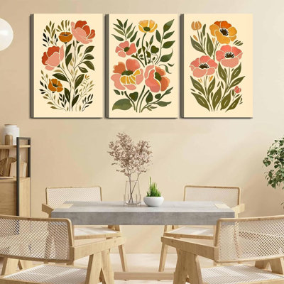 3 Piece Wrapped Canvas Wall Art