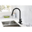 Robinet de cuisine rétractable - Acier inoxydable noir mat, buse pivotante à 360 °, corrosion et rouille, poignée simple pour la régulation de la température et du débit de l'eau avec traitement antirouille rotatif, pratique-1158160909