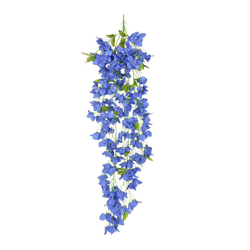 Buisson artificiel de fleurs de bougainvilliers suspendus, Bleu