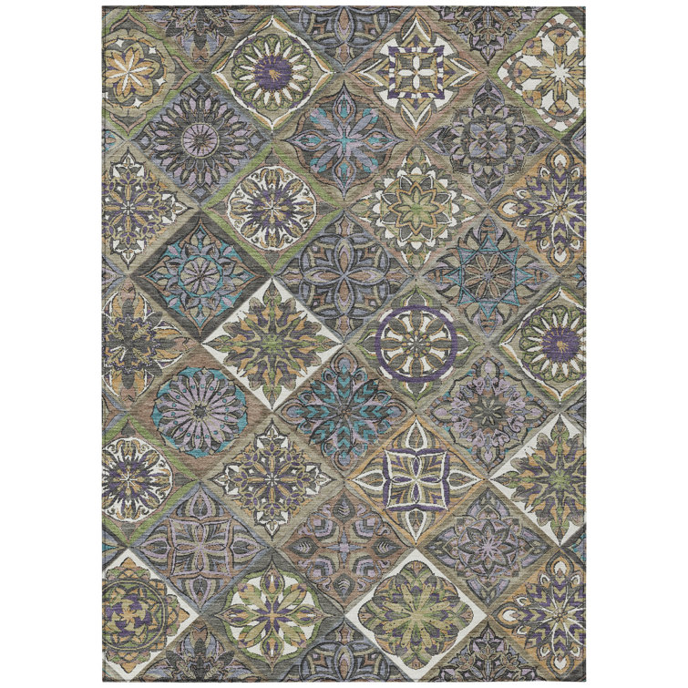 Machine Washable Indoor/Outdoor Layton ACN2256 Panels Rug