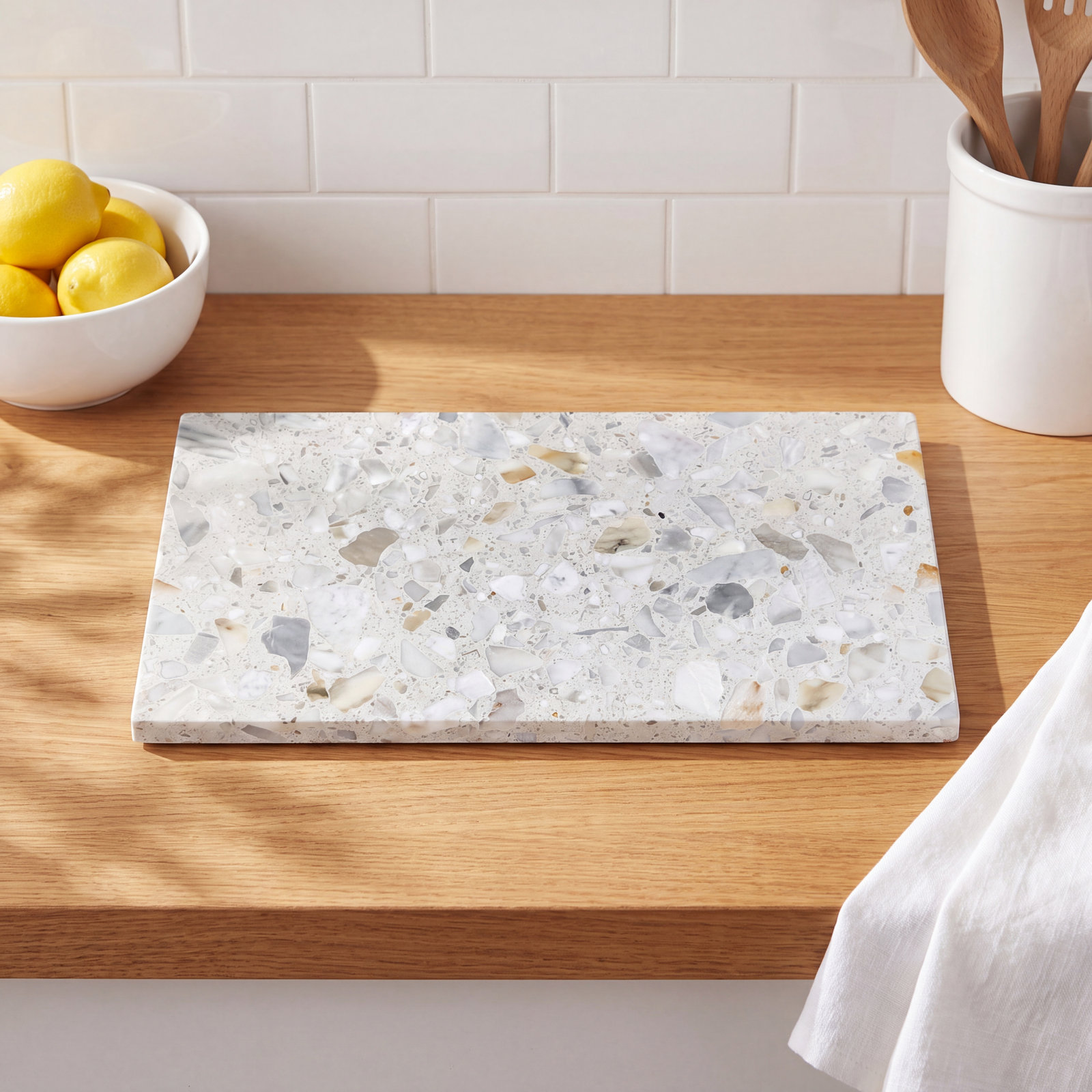 Agglo 24" x 24" Honed Tile, New Bianco Scato