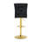 Vintage Faux Leather Bar Stools Set of 2, Adjustable Height Swivel with Crystal Clasp-816088252