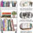 3-Tier Mobile Bookshelf, White Bookcase With Wheels, Rolling Fil...