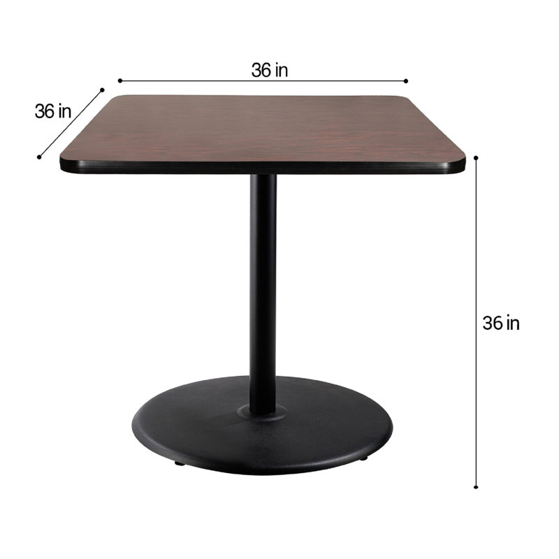 Table basse Bennet, H 36 po x L 36 po x l 36 po, Noir, Acajou