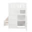 Lit superposé simple peu encombrant de couleur blanche avec rangement sécurisé - Stable Living simple et option fiable organisée-40936421-40936422