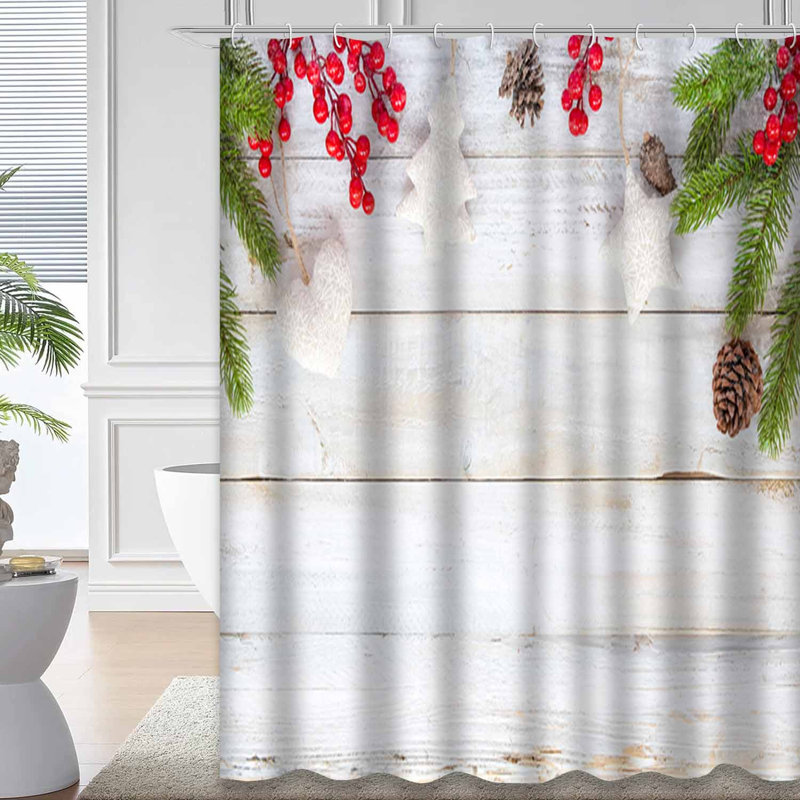 Rideau de douche Christmas, L 72 po x l 84 po