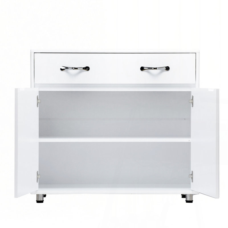 Two door Side Table-White