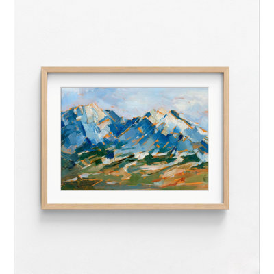 Blue Mountain Peaks I By Ethan Harper, Framed Natural Peaks Print, Blue Nature Print, Mountains Painting, Ethan Harper Art, Framed Wall Art