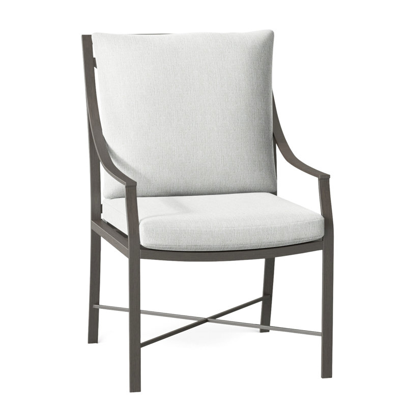 Fauteuil d'extérieur Monaco, Pas de soudure, Perle Bali, Gris ardoise