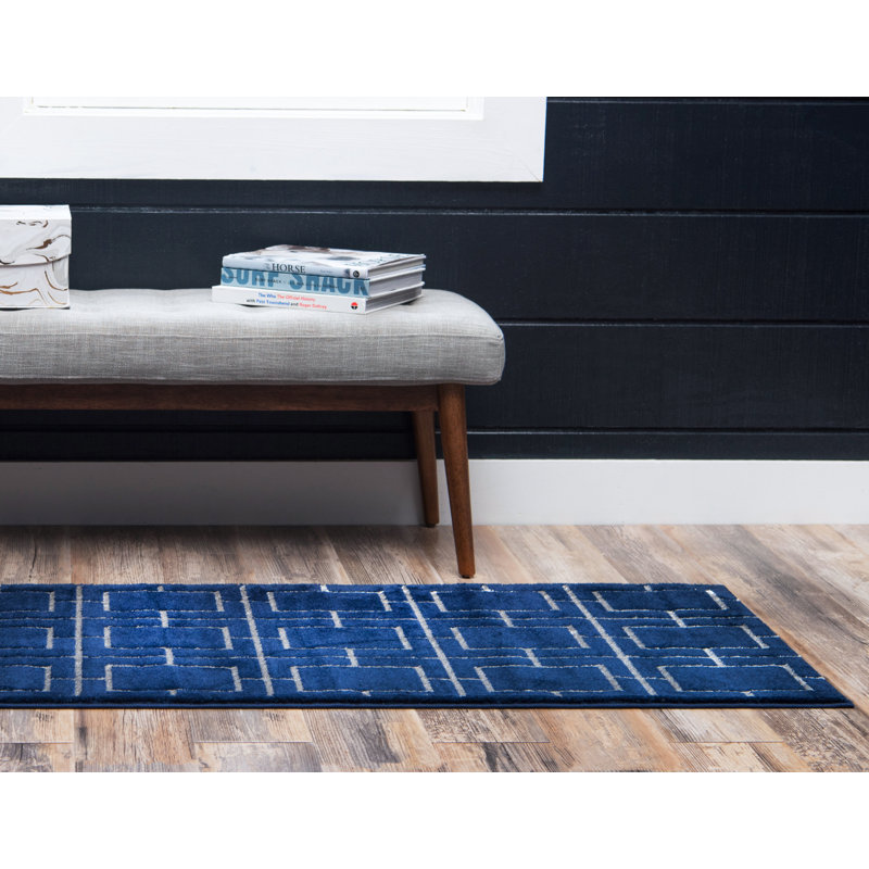 Geometric Area Rug, Runner 61 x 305cm