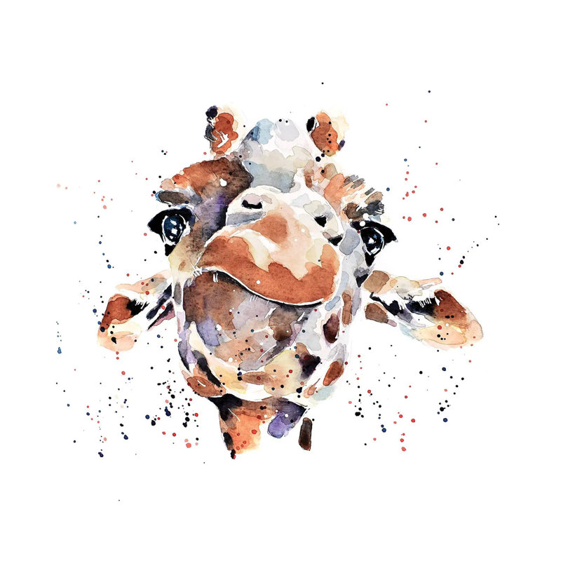 Giraffe I by EdsWatercolours - Wrapped Canvas Gallery-Wrapped Canvas Giclée, 12" H x 12" W, Wrapped Canvas