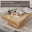 Table basse carrée en bois massif Modern