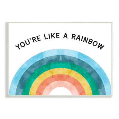 You’Re Like A Rainbow Expression Watercolor Motif Arches Grey Farmhouse
