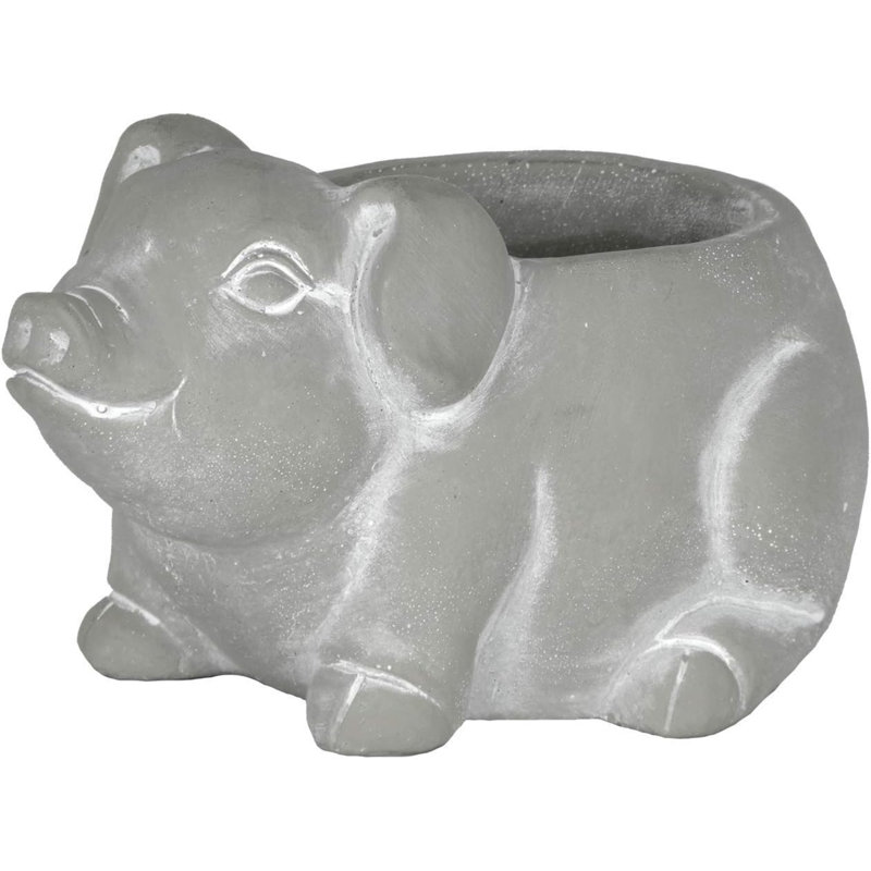 Baebel Statue Planter, Gray, 4" H x 5" W x 8" D