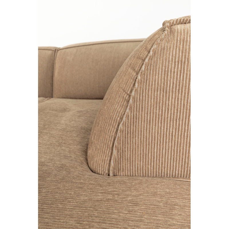Sofa Chaise Sectional, Brown Polyester