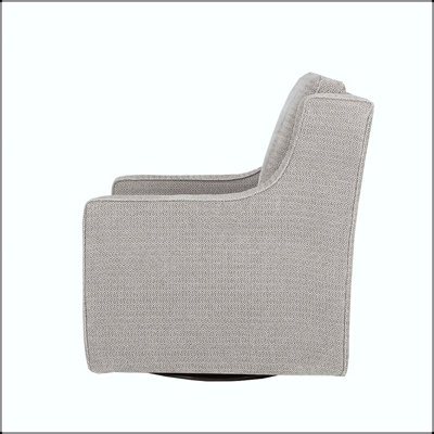 Fauteuil d'appoint pivotant avec revêtement en chenille turquoise poussiéreux et rotation à 360 degrés