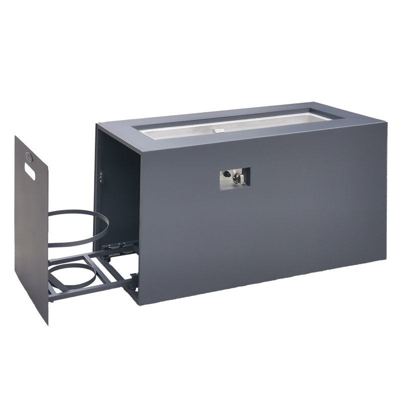 Foyer en aluminium au propane, H 23,11 po x l 48,8 po x P 22 po