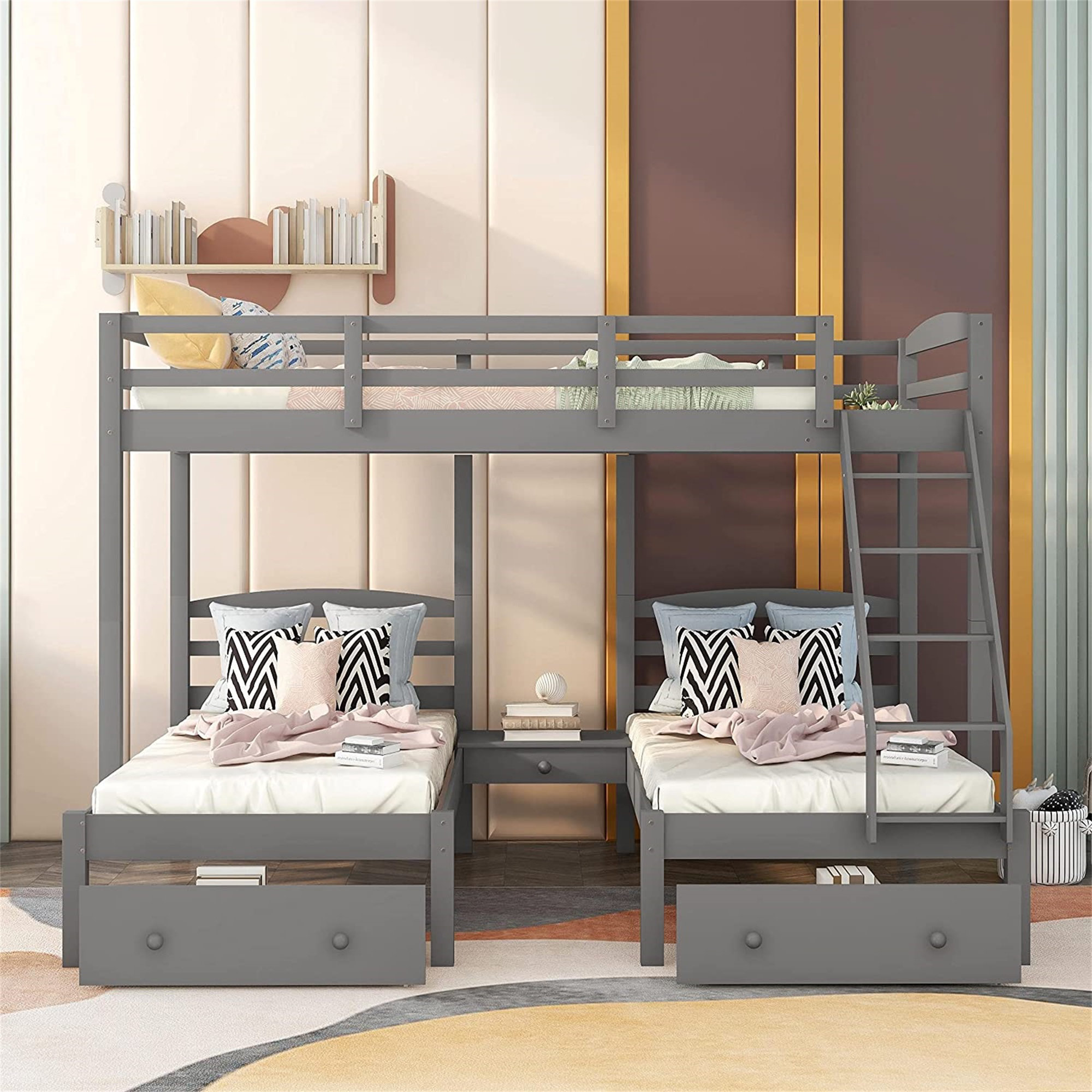 Harriet Bee Ffiona Twin over Twin over Full Triple Bunk Bed by Harriet