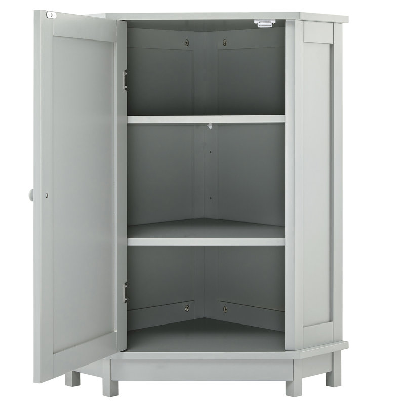 Élégante armoire de salle de bain grise