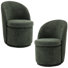 Upholstered Barrel Dining Chairs, Boucle Fabric Swivel Kitchen Chairs, Wingback Side Chairs, Vanity Chairs