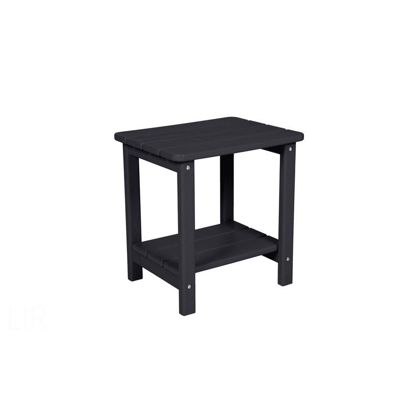 Chaise Adirondack pliante avec table d'appoint, ensemble de 3 chaises Adirondack à texture de bois, noir (comprend 2 chaises et 1 table), chaise