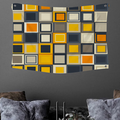 Grid Wall Tapestry - Geometric Wall Decor