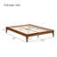 Structure de lit plateforme en bois de bambou sec 12 po pleine grandeur, avec support de lattes de bois, aucun sommier requis, assemblage facile-560954149