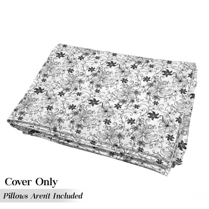 Housse de coussin d'extérieur à motif floral, H 2 po x l 27 po x P 88 po