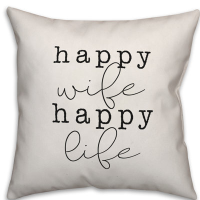 Coussin joyeux femme happy life