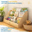 ECR4Kids 5-Compartment Easy-to-Reach Book Display with Storage, Childrens Furniture