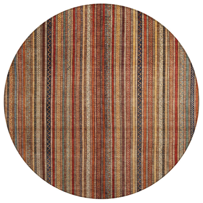 Velatrix Orange Washable Indoor-Outdoor Rug - , 2'3" x 7'6"