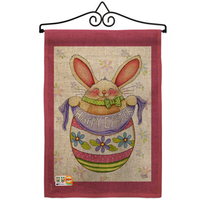 Double Sided 18.5'' H x 13'' W Polyester Easter Garden Flag