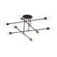 8 Light Black Extra Large Semi-Flush With Brushed Nickel Accents-1563850626