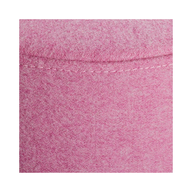 Bumper Upholstered Ottoman, Pink