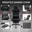Black Red Gaming Chair - Ergonomic Reclining Leather Chair With Massage Lumbar Support, Gel Pad, Footrest, Headrest & Adjustable Armrests